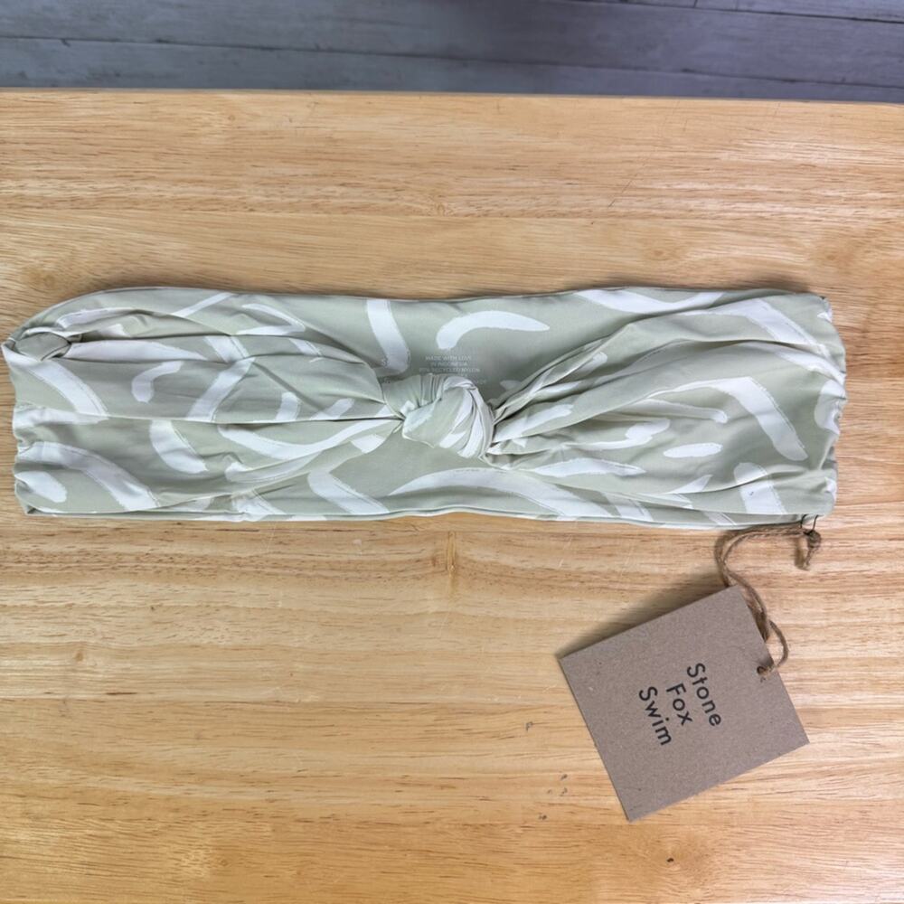 Stone Fox Swim Lele Aloe Lines NWT Bikini Top